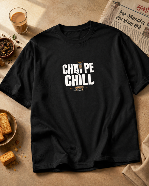 Chai Pe Chill Oversized Graphic T-Shirt