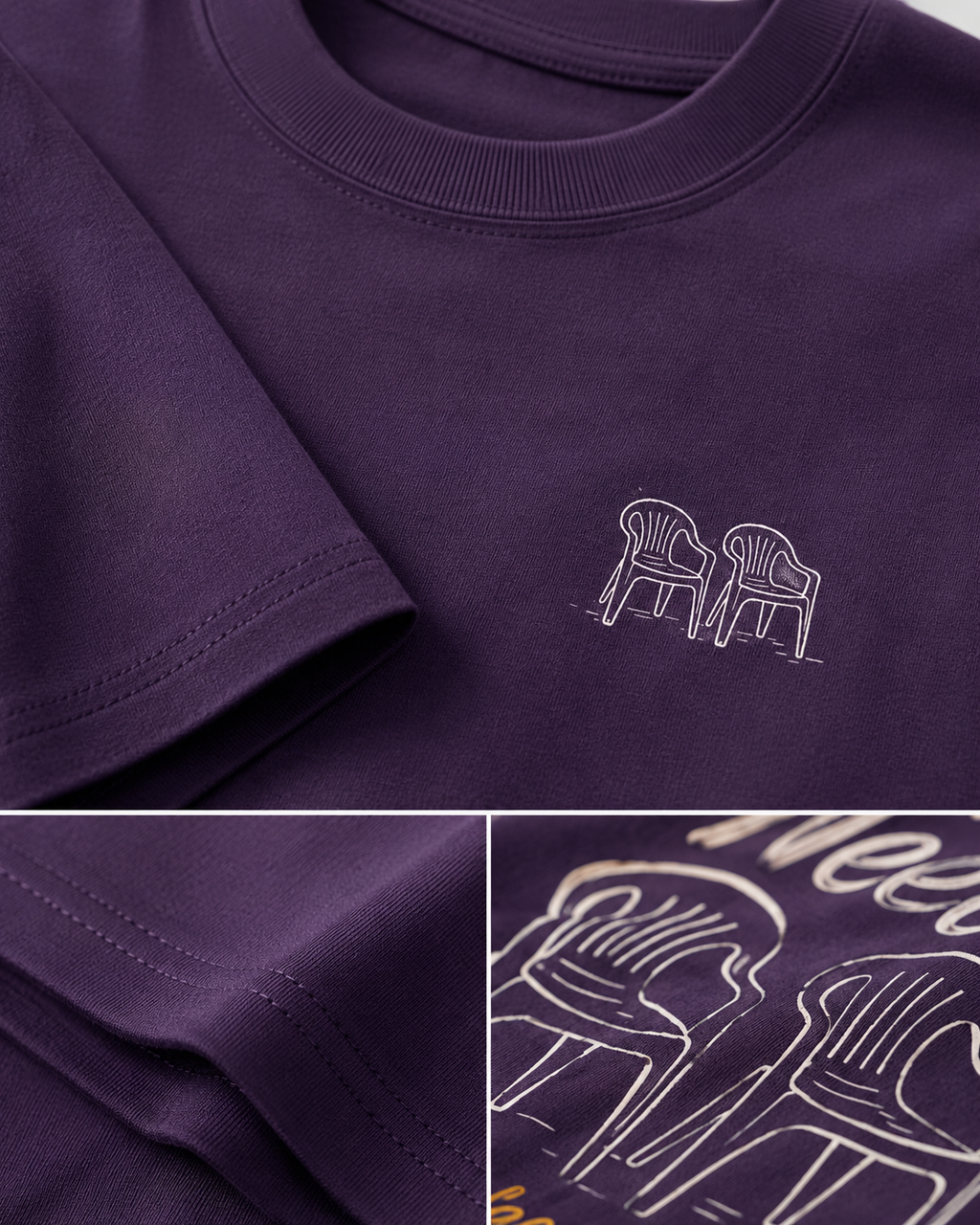 Building Ke Neeche Oversized Graphic T-Shirt in Black color option