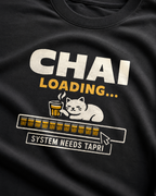 Black Chai Loadin oversized T-shirt in 240 GSM cotton