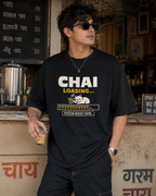 Navy Blue Chai Loadin oversized T-shirt with relaxed unisex fit