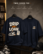 Drip On Loan oversized T-shirt showing dropped shoulder relaxed fit