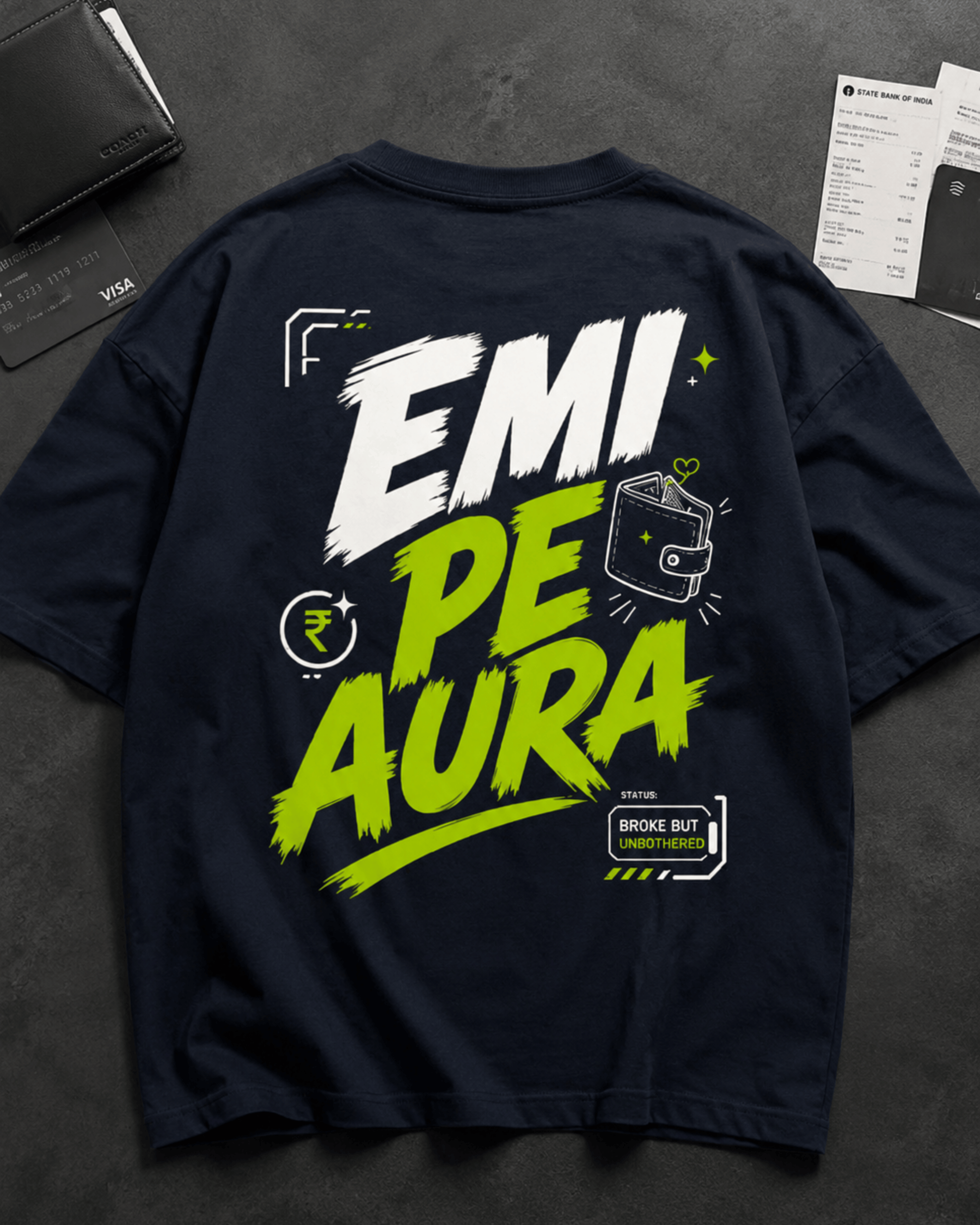 EMI Pe Aura oversized T-shirt 100 percent cotton fabric detail