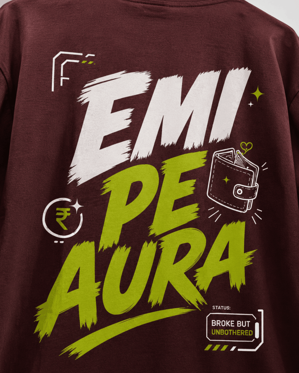 Black EMI Pe Aura oversized T-shirt with relaxed unisex fit