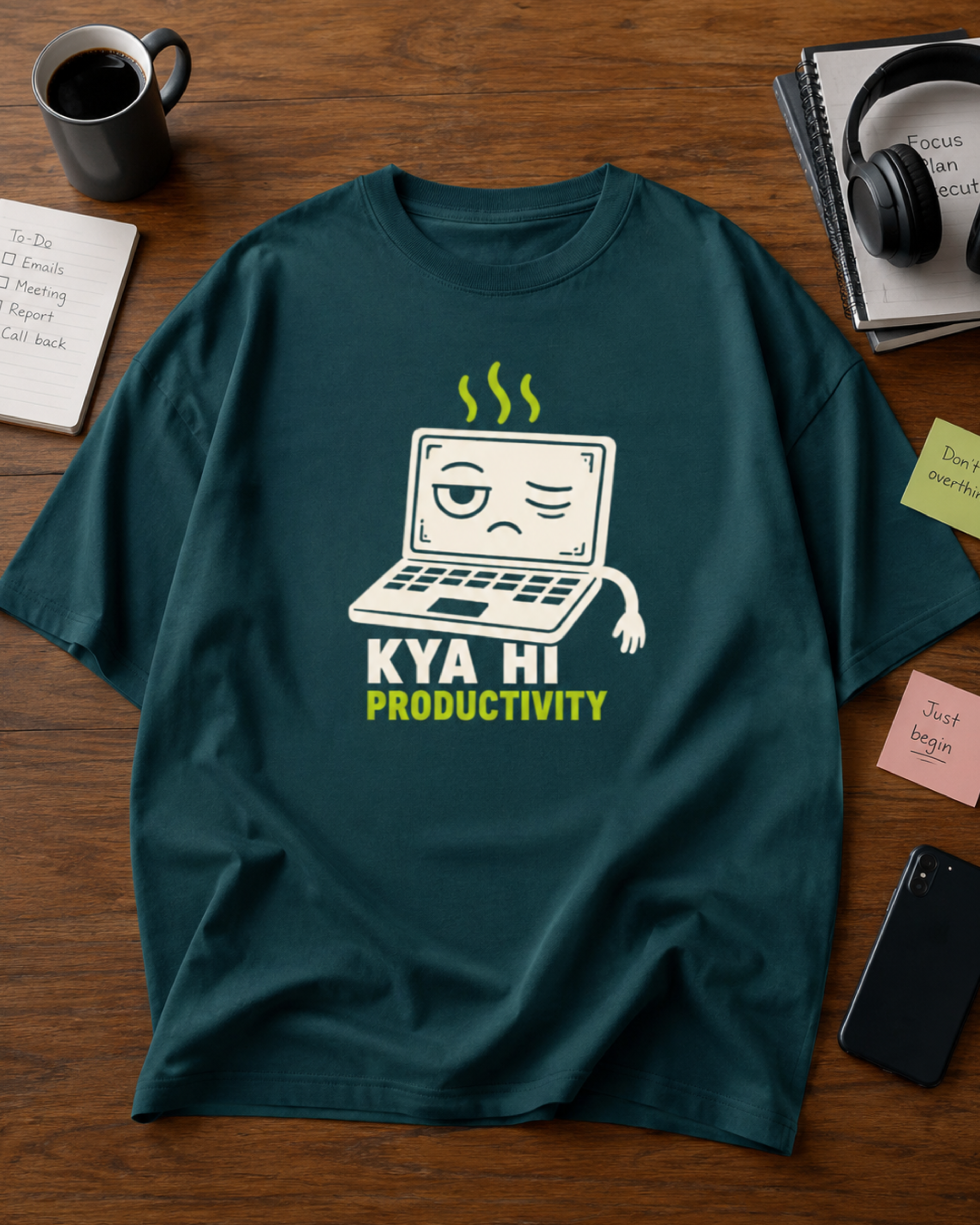 Kya Hi dark colours oversized T-shirt options in navy blue black bottle green maroon and petrol blue