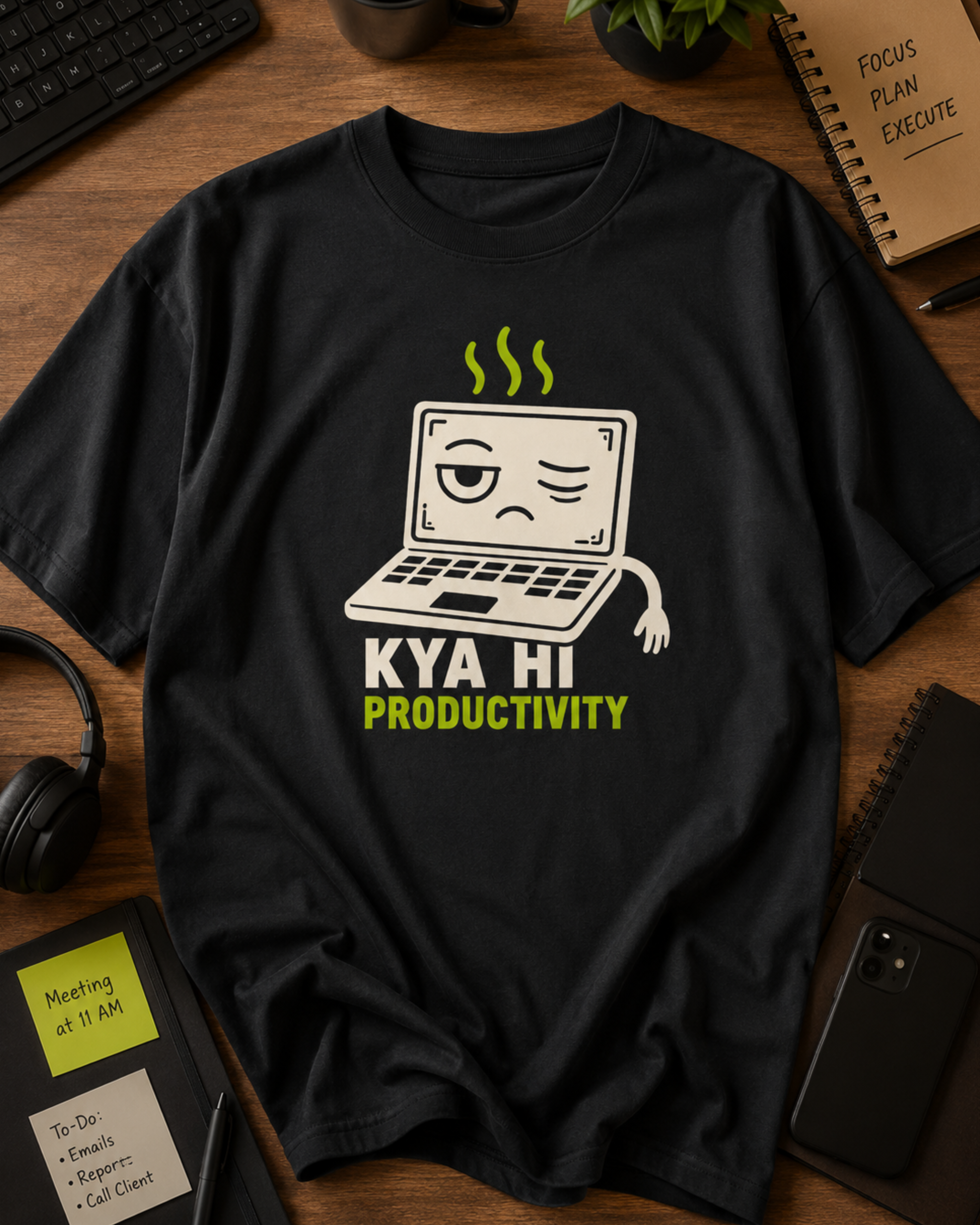 Petrol Blue Kya Hi oversized T-shirt in 100 percent cotton