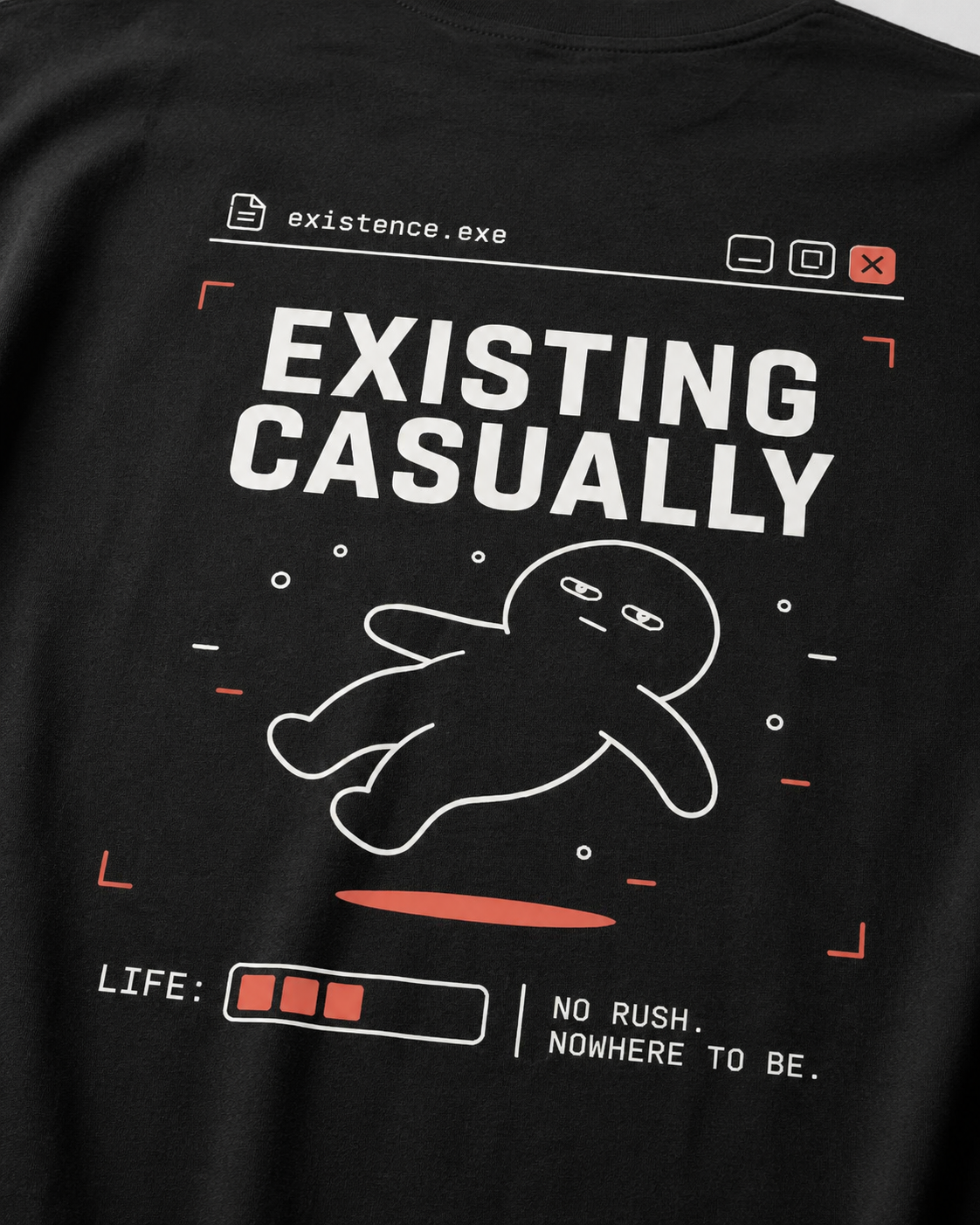 Black Life oversized T-shirt in 240 GSM cotton