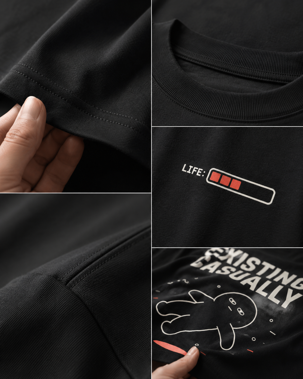 Life oversized T-shirt showing dropped shoulder relaxed fit