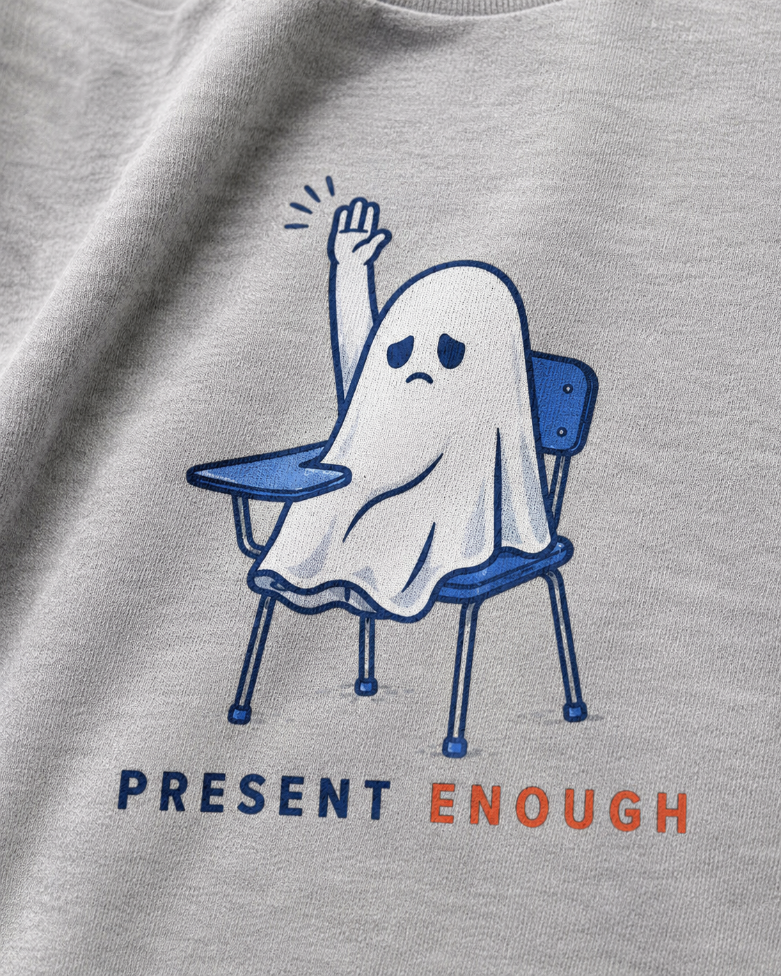 Gray Present Enough oversized T-shirt in 240 GSM cotton